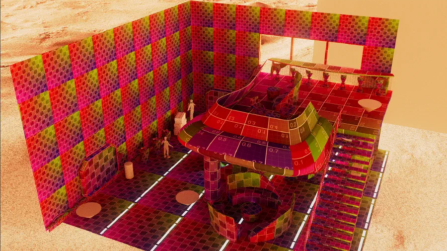 Early process shot of Unreal Engine environment with environment UV'd